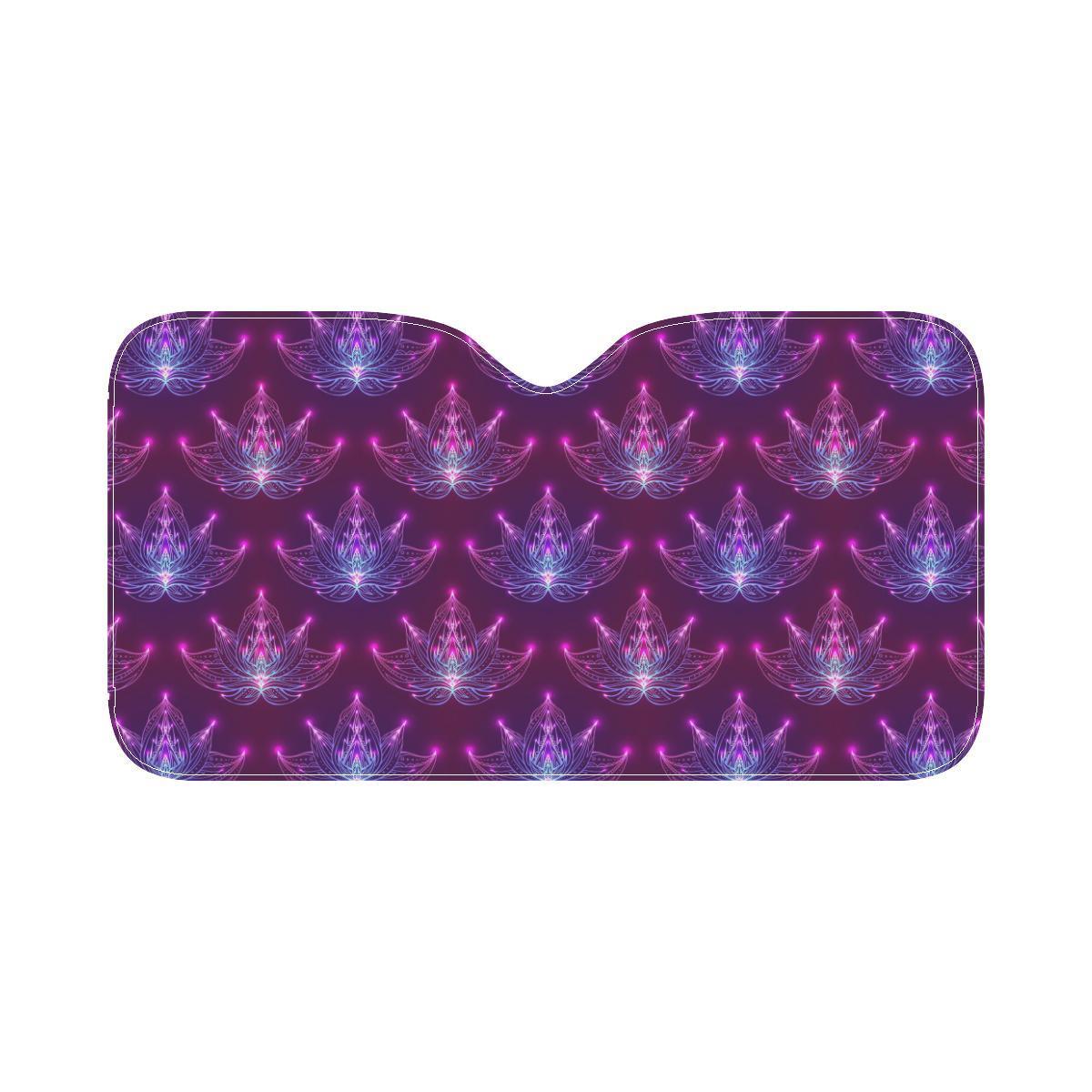 lotus Pattern Print Design LO01 Car Sun Shade-JorJune