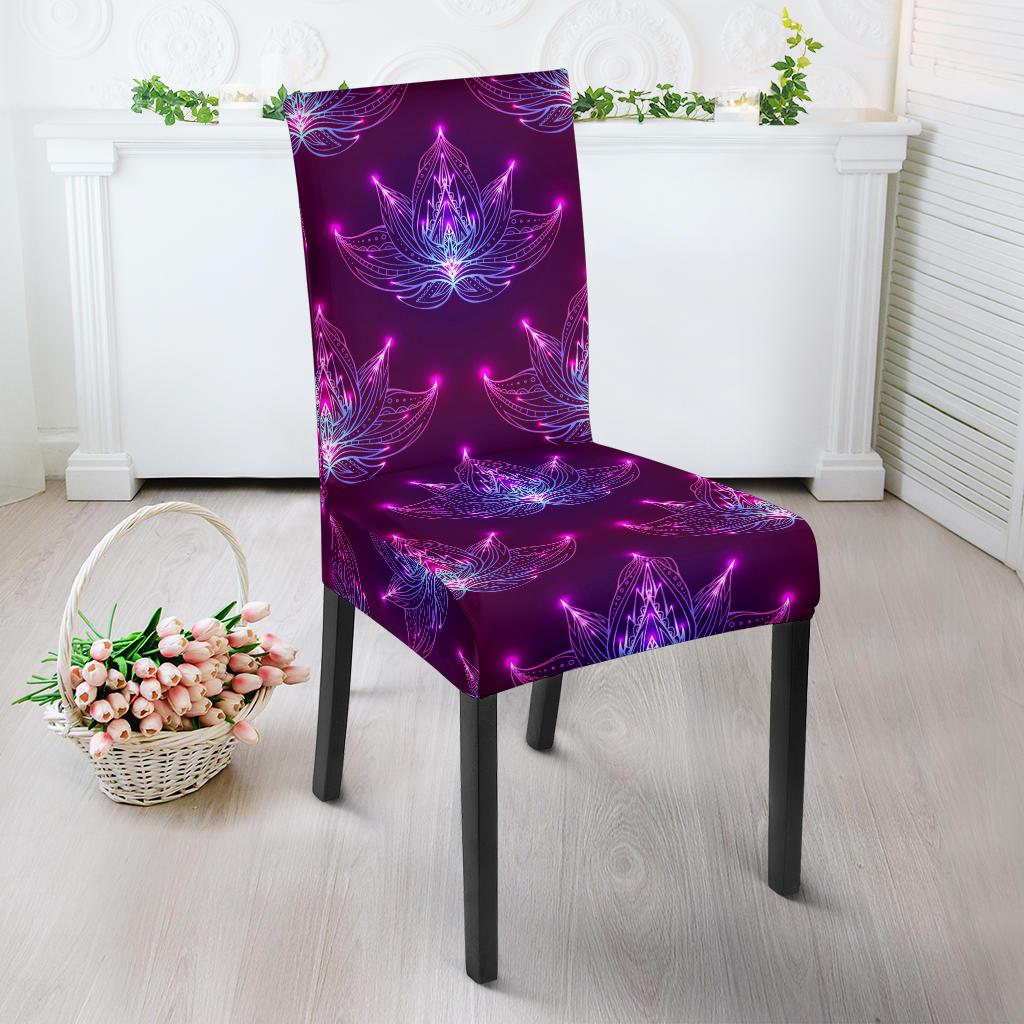 lotus Pattern Print Design LO01 Dining Chair Slipcover-JORJUNE.COM