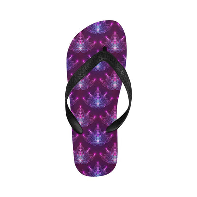 lotus Pattern Print Design LO01 Flip Flops-JorJune