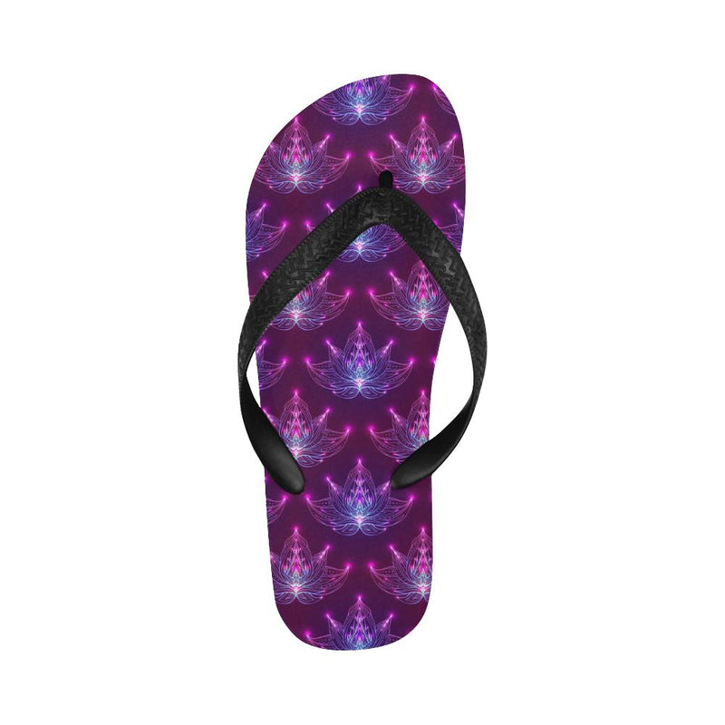 lotus Pattern Print Design LO01 Flip Flops-JorJune