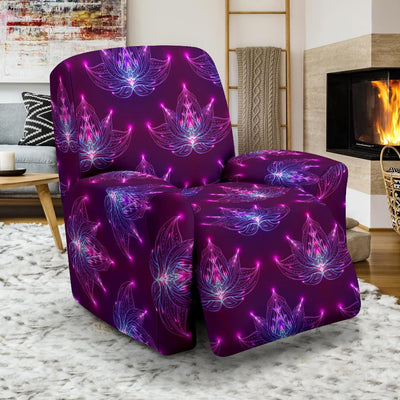 lotus Pattern Print Design LO01 Recliner Slipcover-JORJUNE.COM