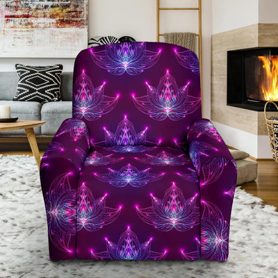 lotus Pattern Print Design LO01 Recliner Slipcover-JORJUNE.COM