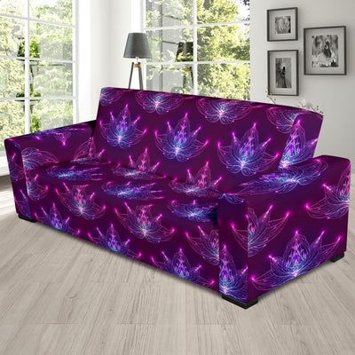 lotus Pattern Print Design LO01 Sofa Slipcover-JORJUNE.COM