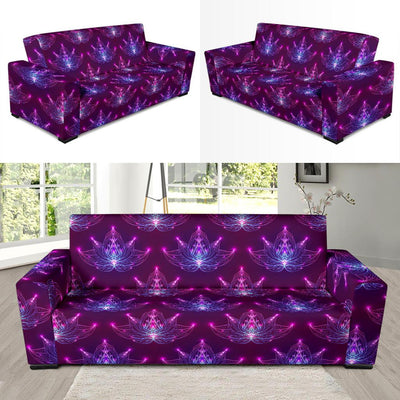 lotus Pattern Print Design LO01 Sofa Slipcover-JORJUNE.COM