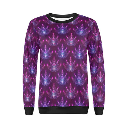 lotus Pattern Print Design LO01 Women Long Sleeve Sweatshirt-JorJune