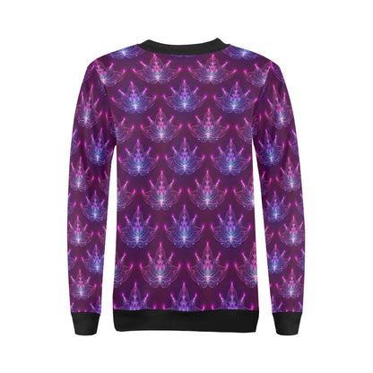 lotus Pattern Print Design LO01 Women Long Sleeve Sweatshirt-JorJune