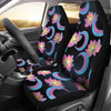 Lotus With Moon Pink Print Themed Universal Fit Car Seat Covers