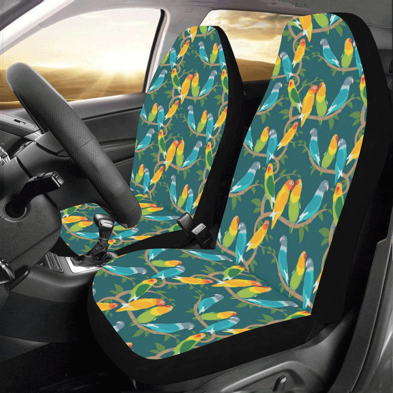 Lovebird Pattern Print Design 02 Car Seat Covers (Set of 2)-JORJUNE.COM