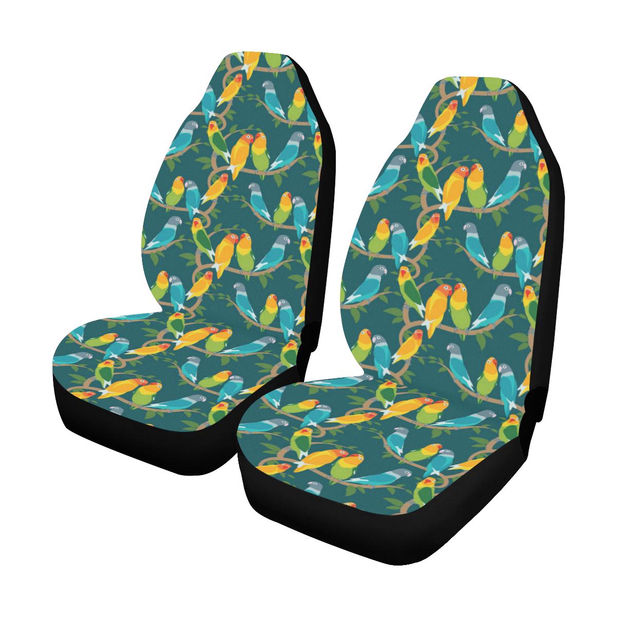 Lovebird Pattern Print Design 02 Car Seat Covers (Set of 2)-JORJUNE.COM