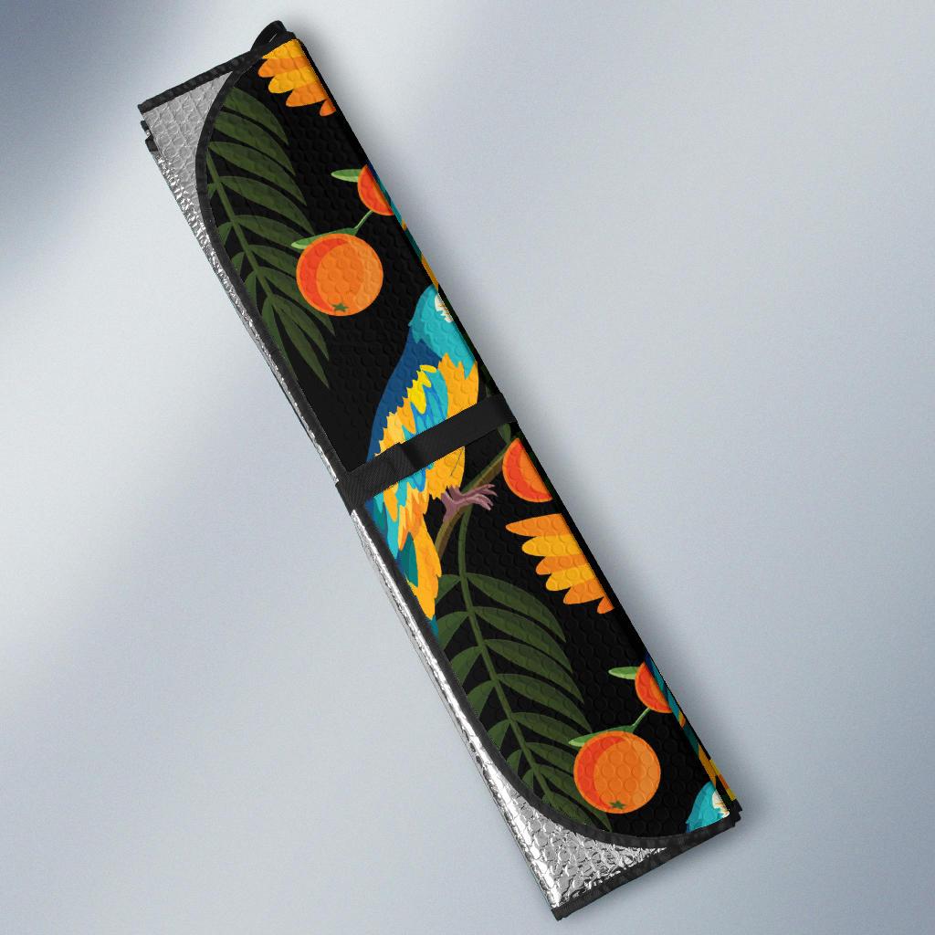 Macaw Pattern Print Design 03 Car Sun Shades-JORJUNE.COM