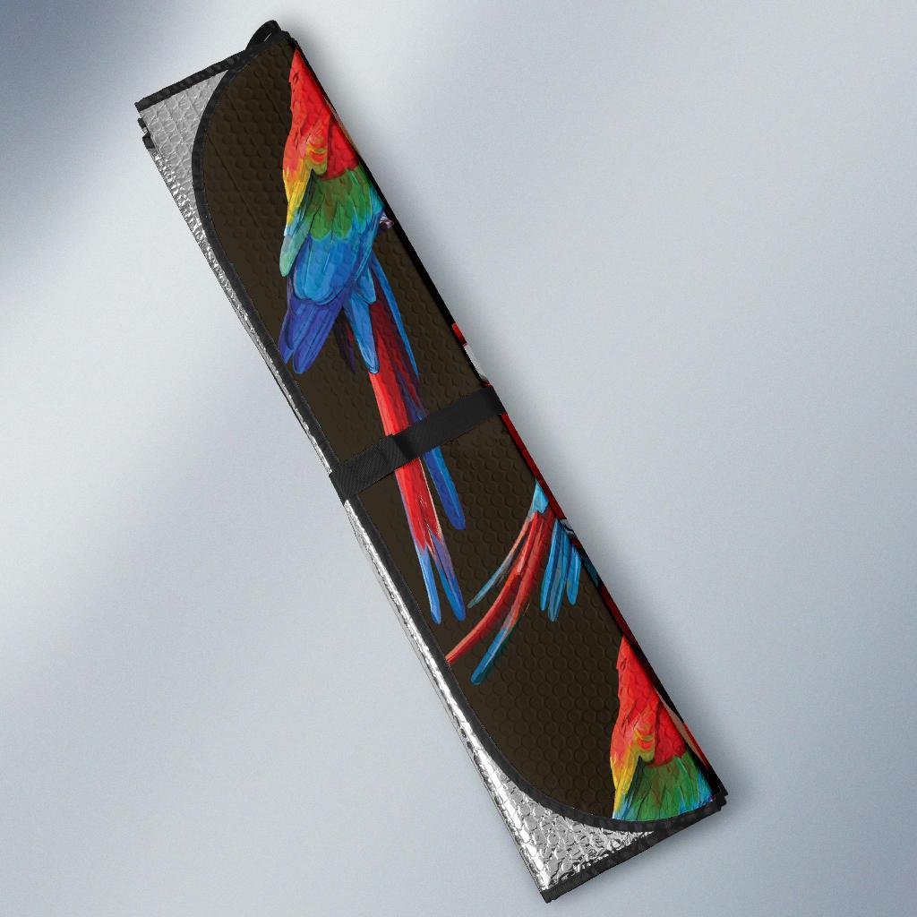 Macaw Pattern Print Design 04 Car Sun Shades-JORJUNE.COM