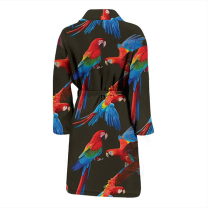 Macaw Pattern Print Design 04 Men Bathrobe-JORJUNE.COM