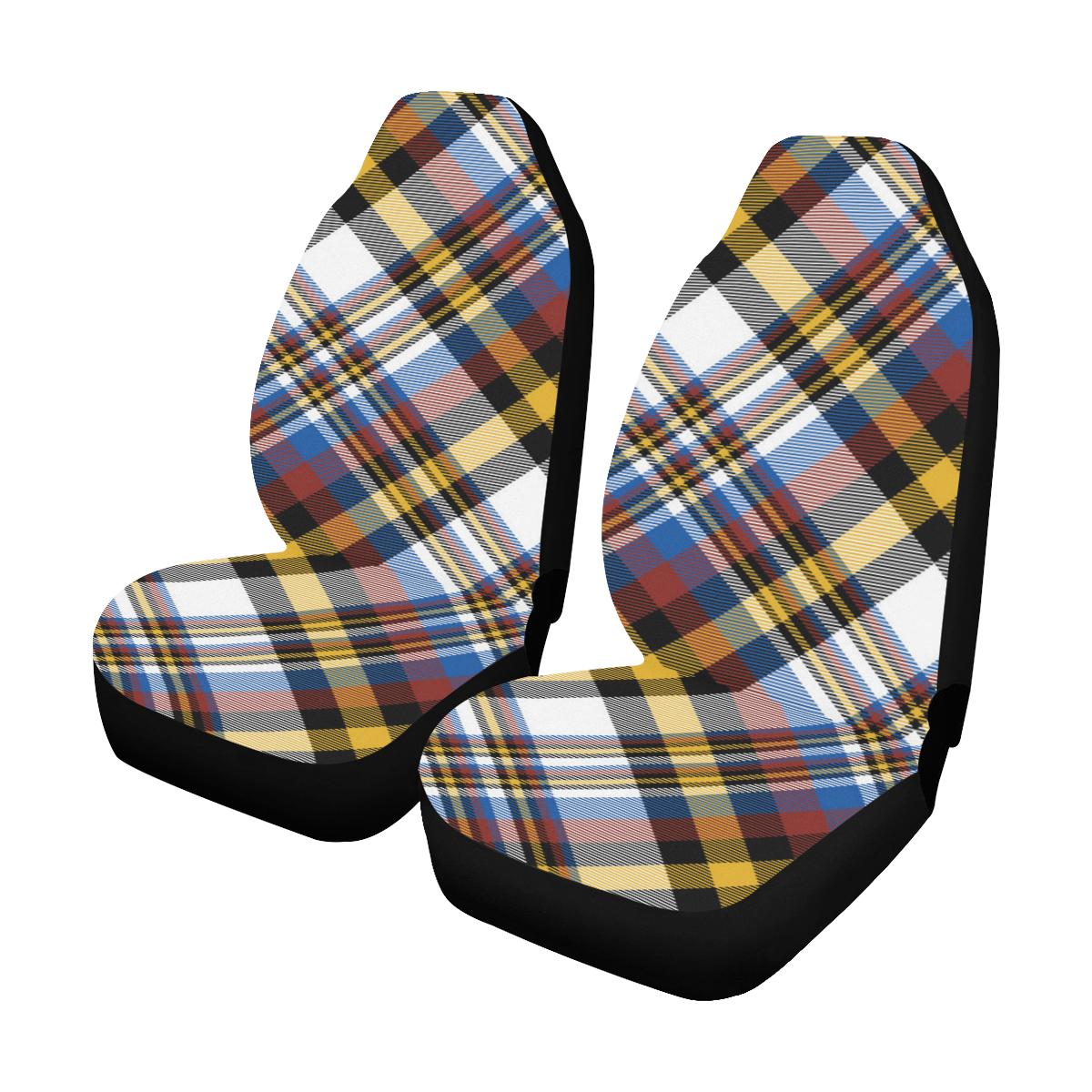 Madras Pattern Print Design 01 Car Seat Covers (Set of 2)-JORJUNE.COM