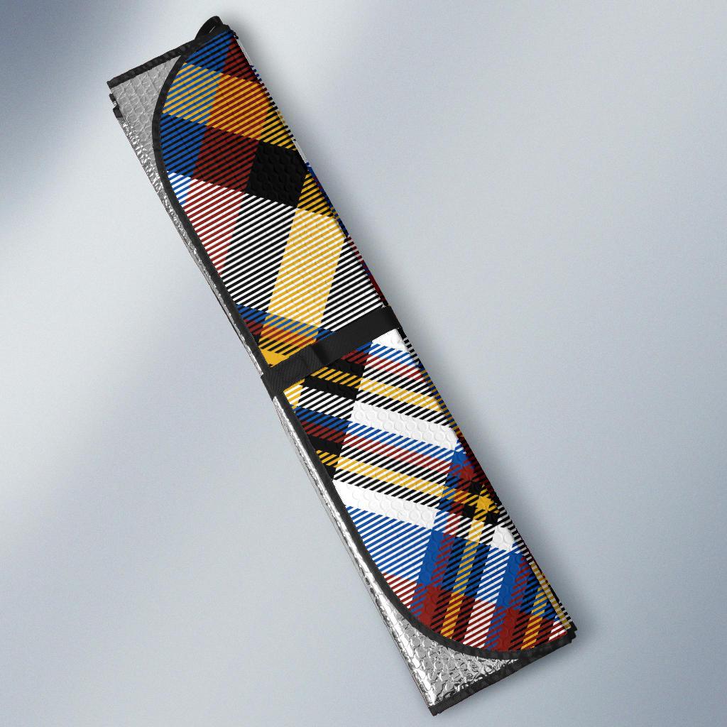 Madras Pattern Print Design 01 Car Sun Shades-JORJUNE.COM