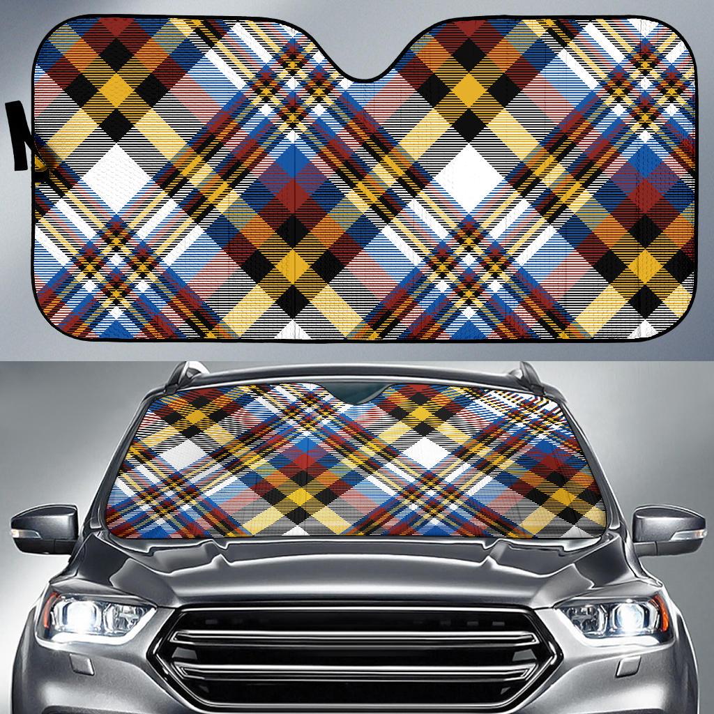 Madras Pattern Print Design 01 Car Sun Shades-JORJUNE.COM