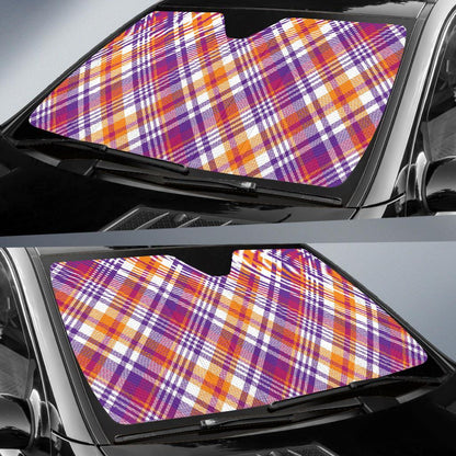 Madras Pattern Print Design 02 Car Sun Shades-JORJUNE.COM