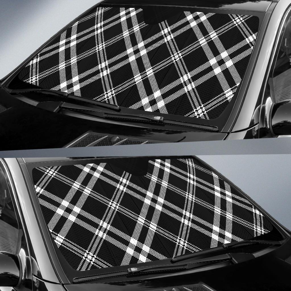Madras Pattern Print Design 03 Car Sun Shades-JORJUNE.COM