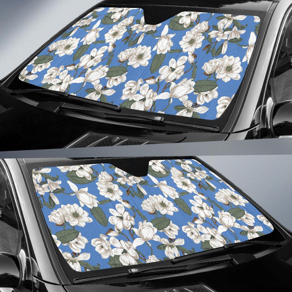 Magnolia Pattern Print Design 01 Car Sun Shades-JORJUNE.COM