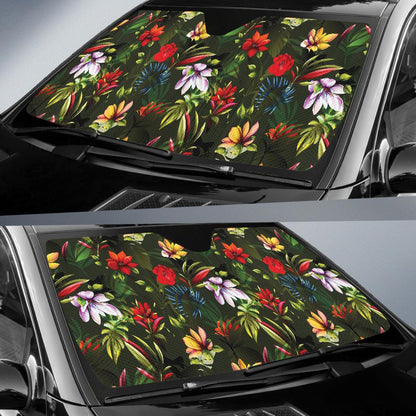 Magnolia Pattern Print Design 02 Car Sun Shades-JORJUNE.COM