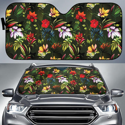 Magnolia Pattern Print Design 02 Car Sun Shades-JORJUNE.COM