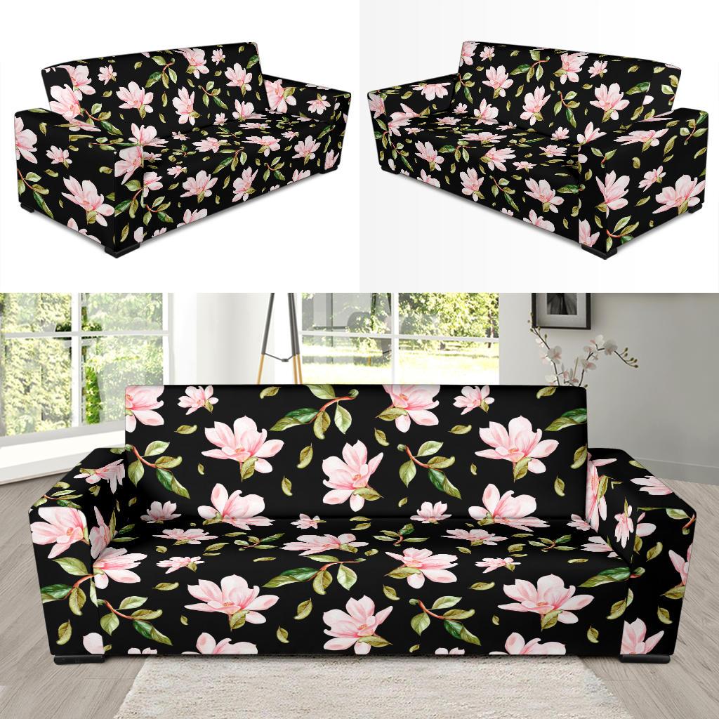 Magnolia Pattern Print Design MAG01 Sofa Slipcover-JORJUNE.COM