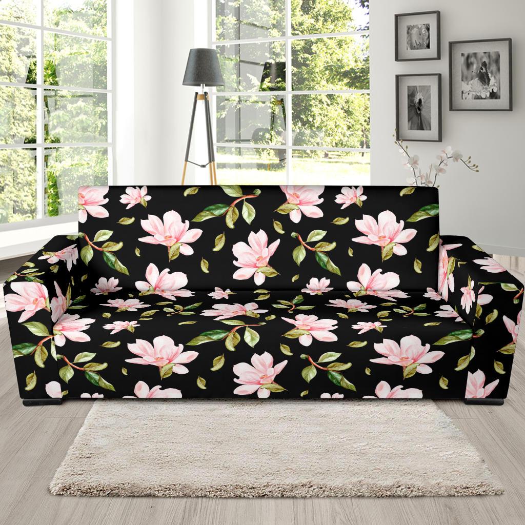 Magnolia Pattern Print Design MAG01 Sofa Slipcover-JORJUNE.COM