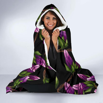 Magnolia Pattern Print Design MAG010 Hooded Blanket-JORJUNE.COM