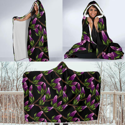 Magnolia Pattern Print Design MAG010 Hooded Blanket-JORJUNE.COM