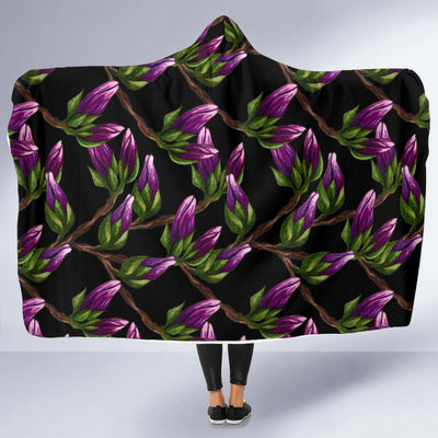 Magnolia Pattern Print Design MAG010 Hooded Blanket-JORJUNE.COM