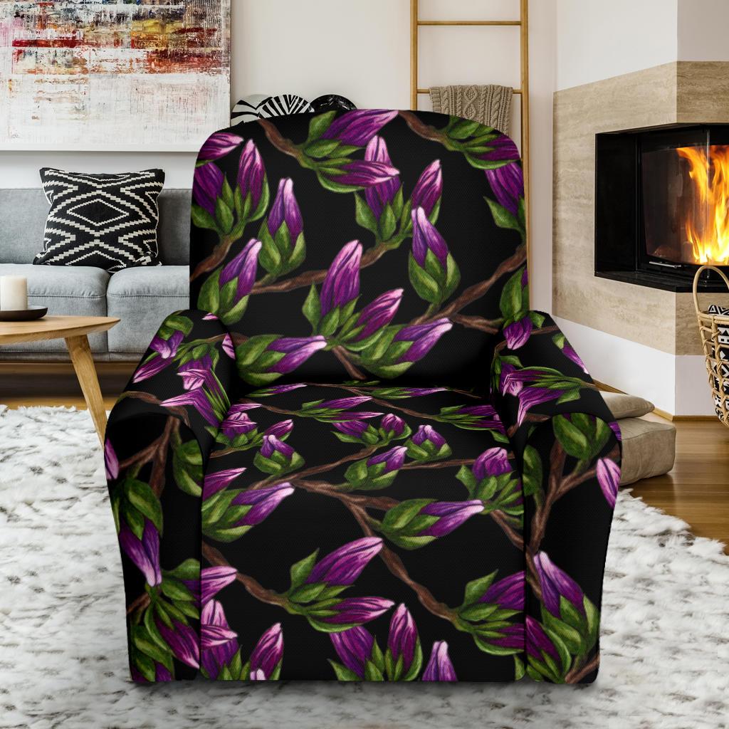 Magnolia Pattern Print Design MAG010 Recliner Slipcover-JORJUNE.COM