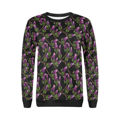 Magnolia Pattern Print Design MAG010 Women Long Sleeve Sweatshirt-JorJune