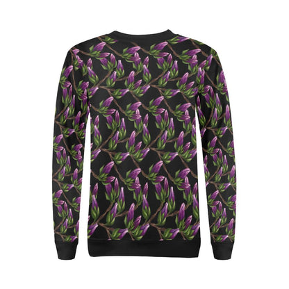 Magnolia Pattern Print Design MAG010 Women Long Sleeve Sweatshirt-JorJune