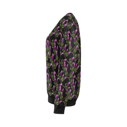 Magnolia Pattern Print Design MAG010 Women Long Sleeve Sweatshirt-JorJune
