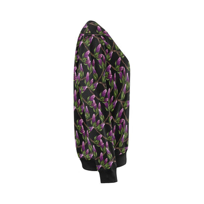 Magnolia Pattern Print Design MAG010 Women Long Sleeve Sweatshirt-JorJune