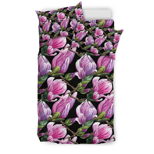 Magnolia Pattern Print Design MAG011 Duvet Cover Bedding Set-JORJUNE.COM