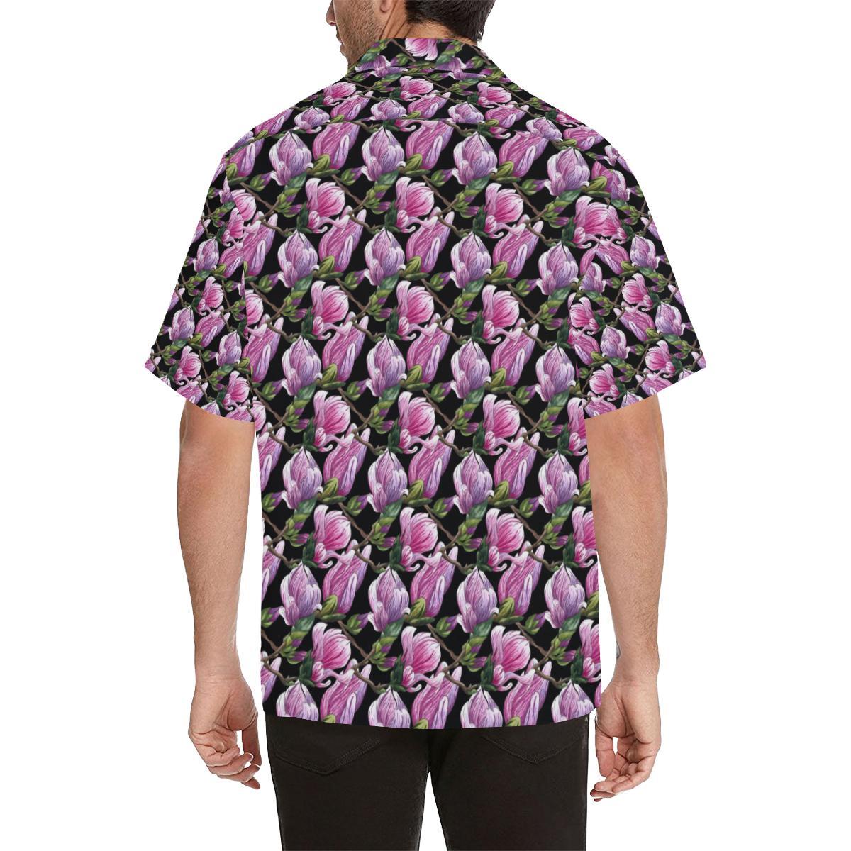 Magnolia Pattern Print Design MAG011 Men Hawaiian Shirt-JorJune