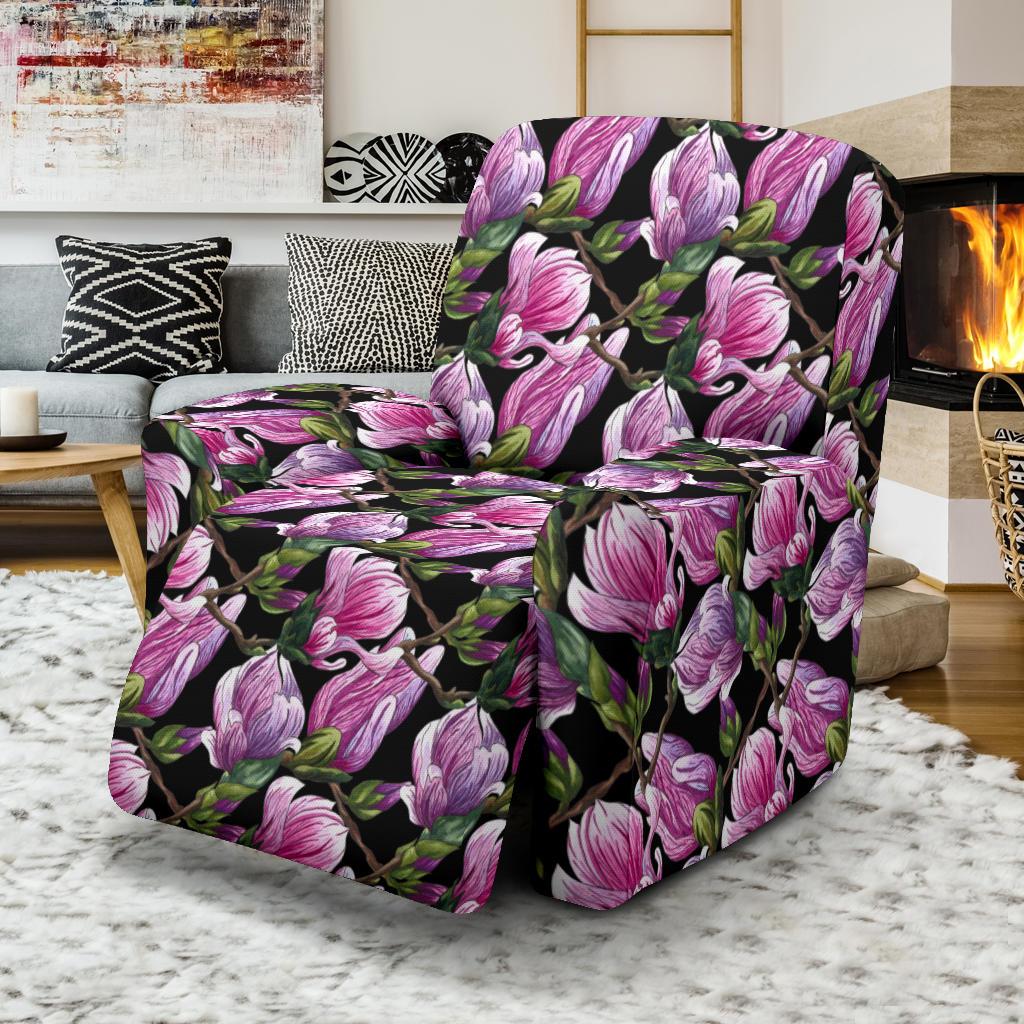Magnolia Pattern Print Design MAG011 Recliner Slipcover-JORJUNE.COM