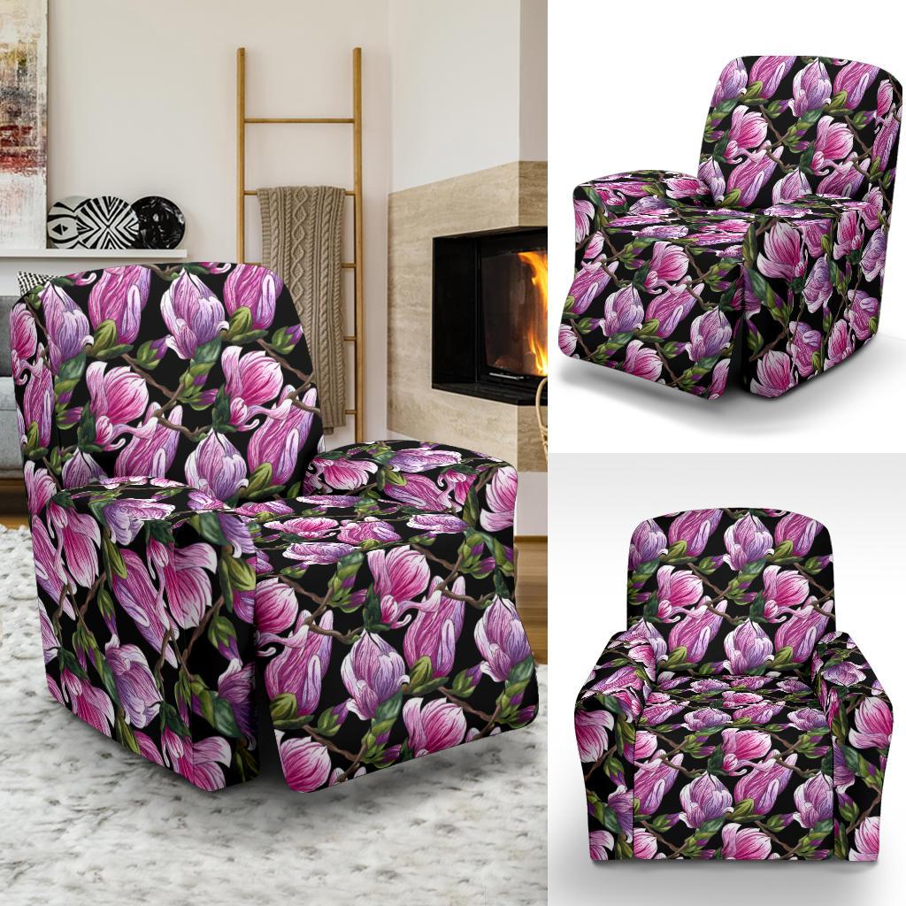 Magnolia Pattern Print Design MAG011 Recliner Slipcover-JORJUNE.COM