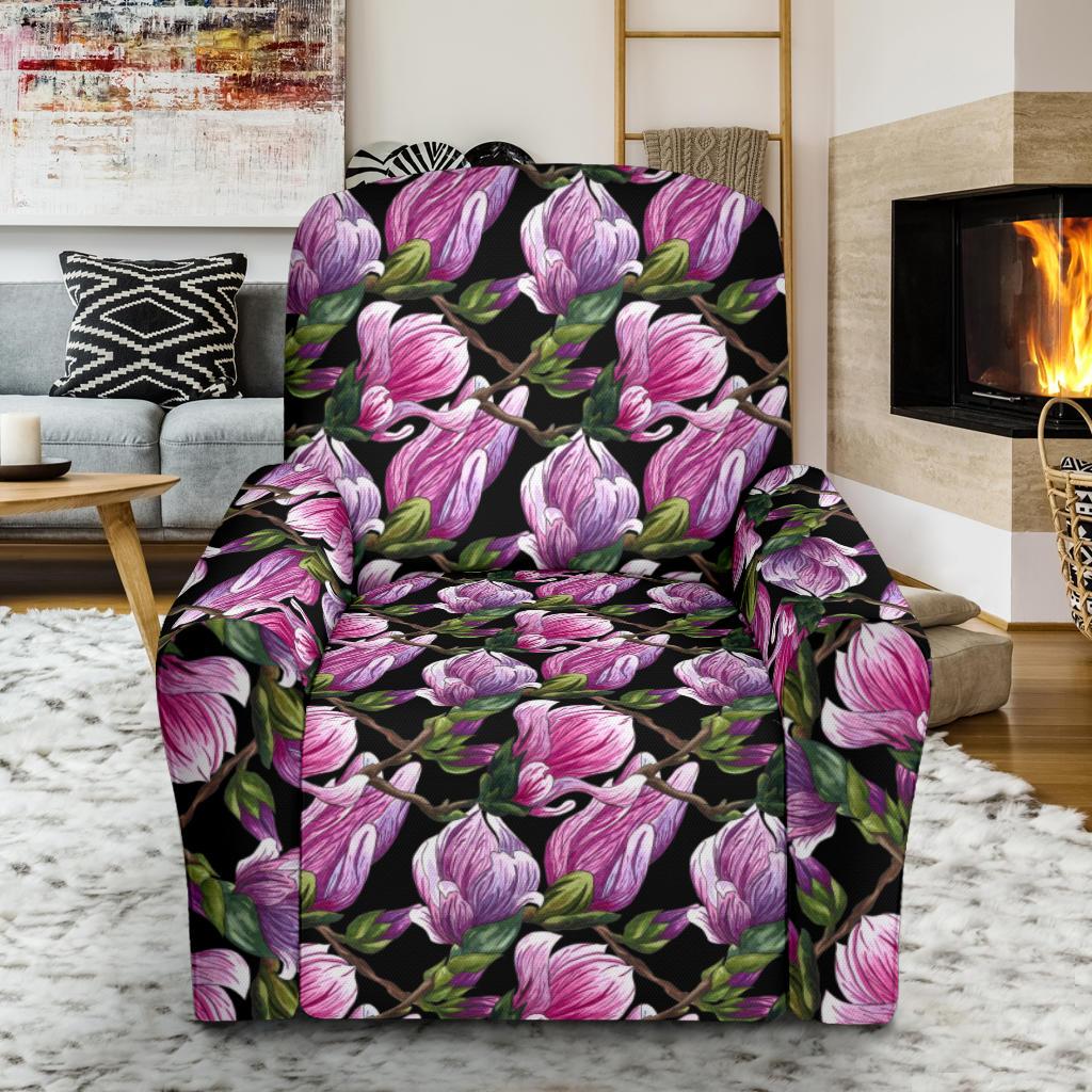 Magnolia Pattern Print Design MAG011 Recliner Slipcover-JORJUNE.COM