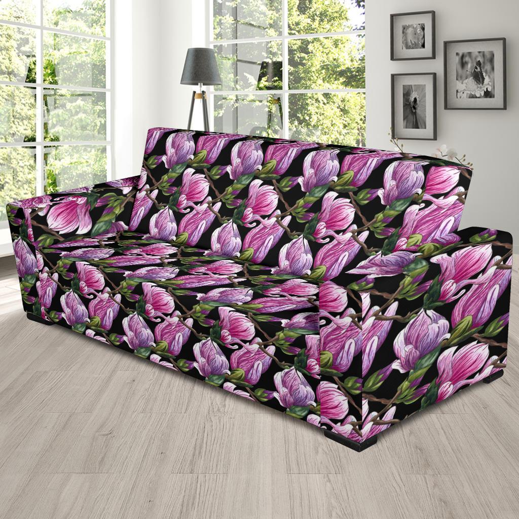 Magnolia Pattern Print Design MAG011 Sofa Slipcover-JORJUNE.COM