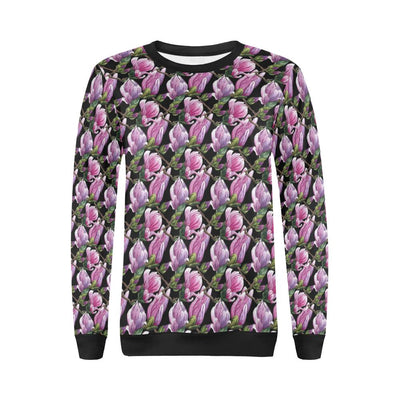 Magnolia Pattern Print Design MAG011 Women Long Sleeve Sweatshirt-JorJune