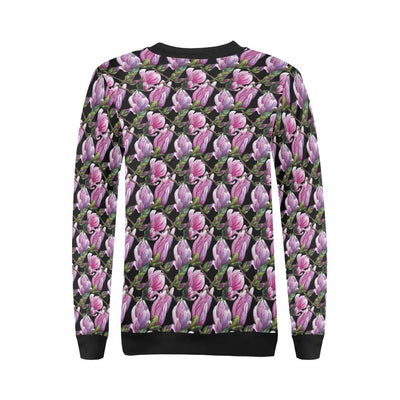 Magnolia Pattern Print Design MAG011 Women Long Sleeve Sweatshirt-JorJune
