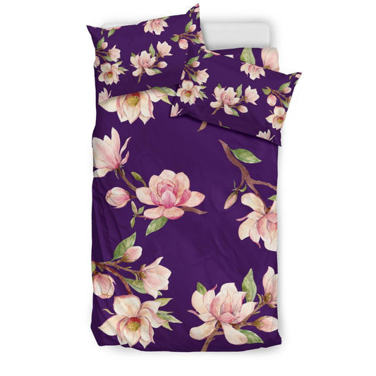 Magnolia Pattern Print Design MAG02 Duvet Cover Bedding Set-JORJUNE.COM
