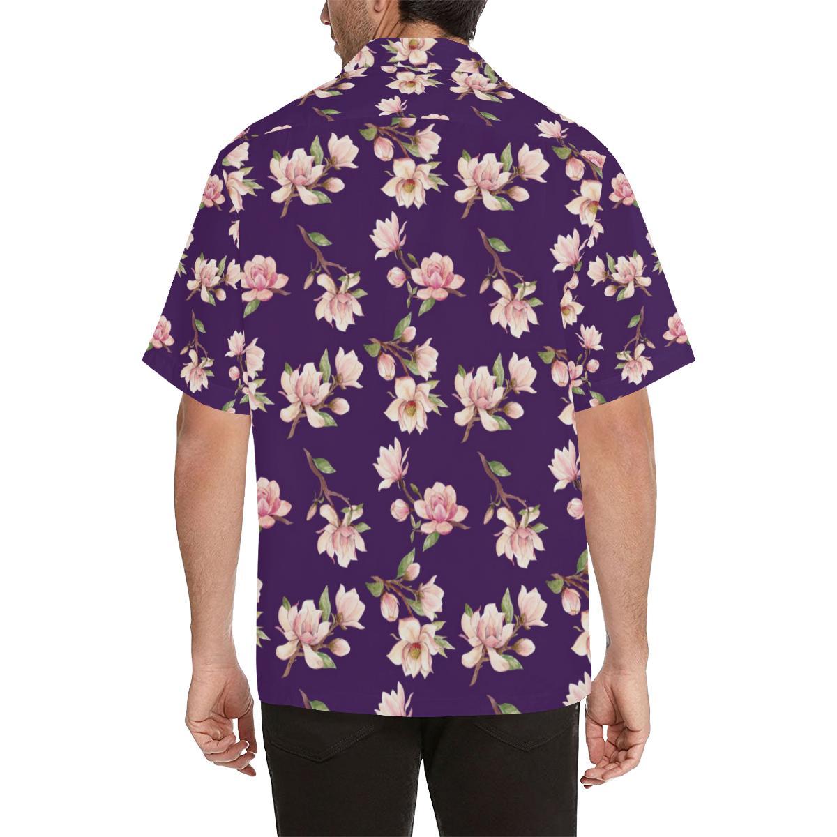 Magnolia Pattern Print Design MAG02 Men Hawaiian Shirt-JorJune