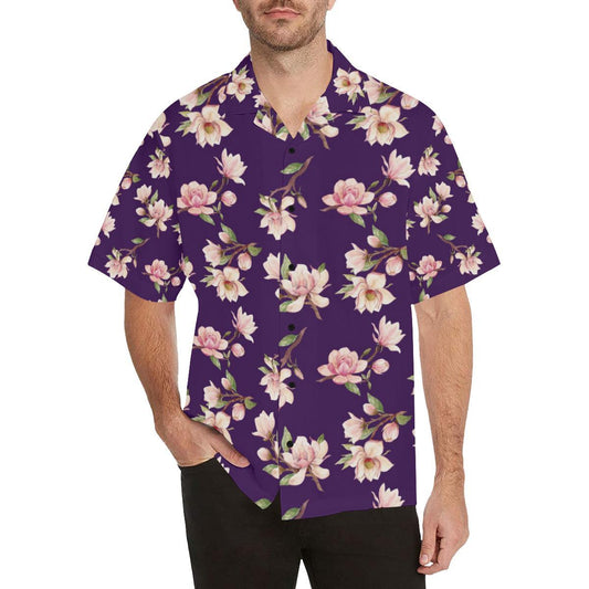 Magnolia Pattern Print Design MAG02 Men Hawaiian Shirt-JorJune