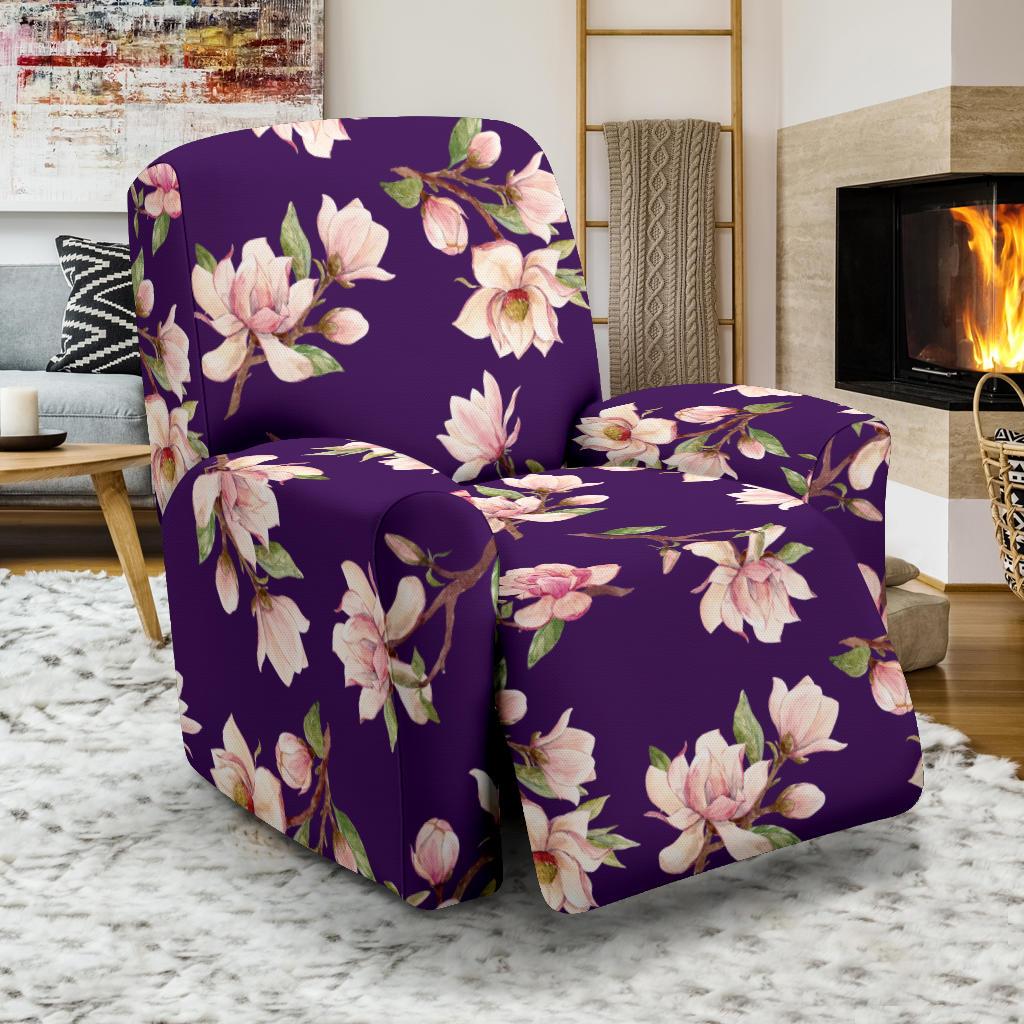 Magnolia Pattern Print Design MAG02 Recliner Slipcover-JORJUNE.COM