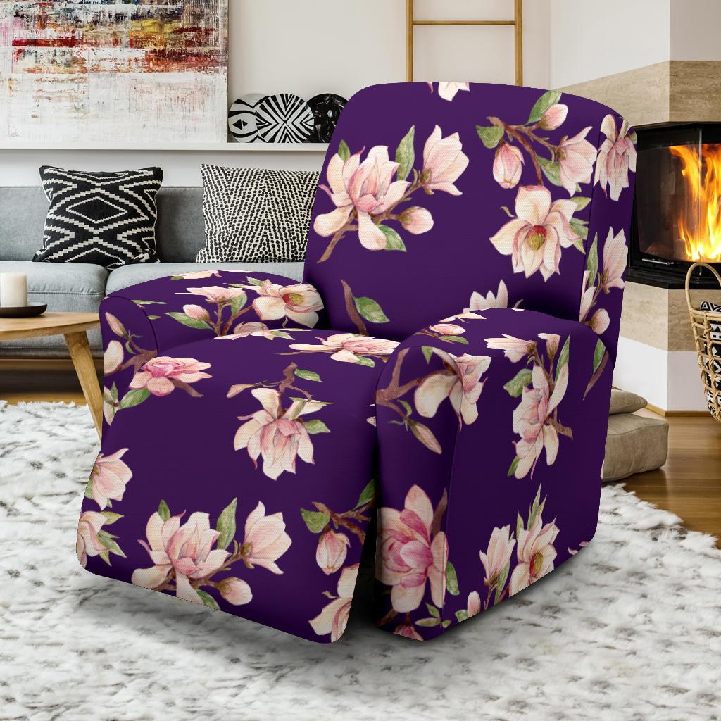 Magnolia Pattern Print Design MAG02 Recliner Slipcover-JORJUNE.COM