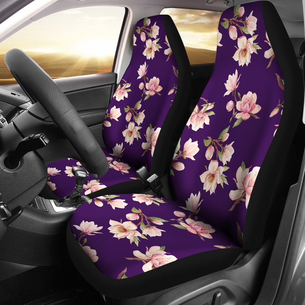 Magnolia Pattern Print Design MAG02 Universal Fit Car Seat Covers-JorJune