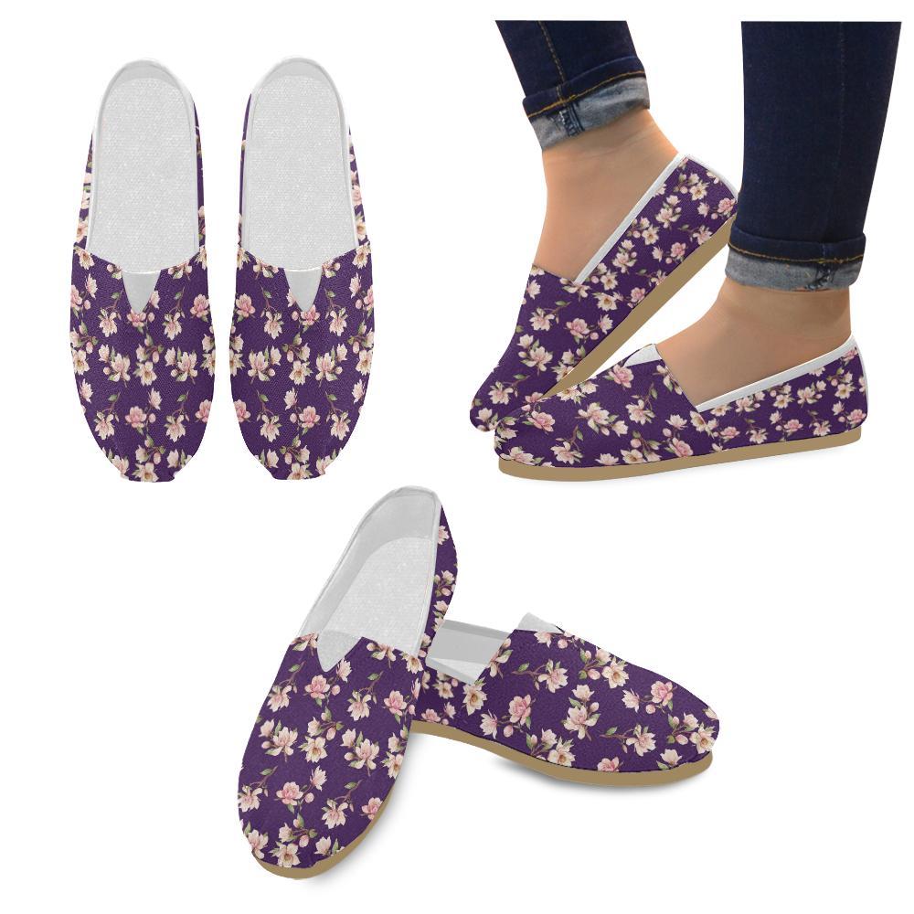 Magnolia Pattern Print Design MAG02 Women Casual Shoes-JorJune.com