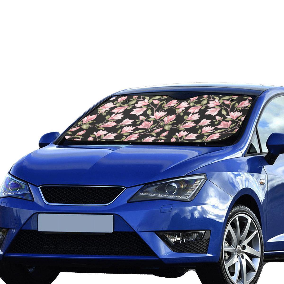 Magnolia Pattern Print Design MAG03 Car Sun Shade-JorJune